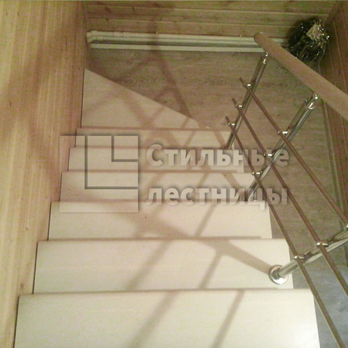 Двухмаршевая прямая лестница СЛ 162